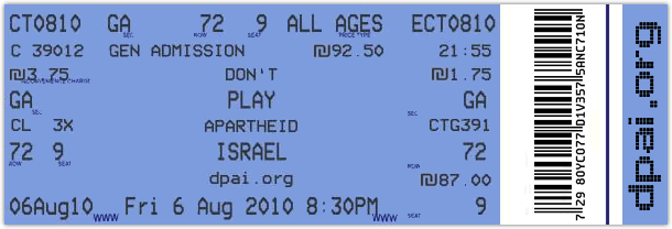 don't play apartheid israel